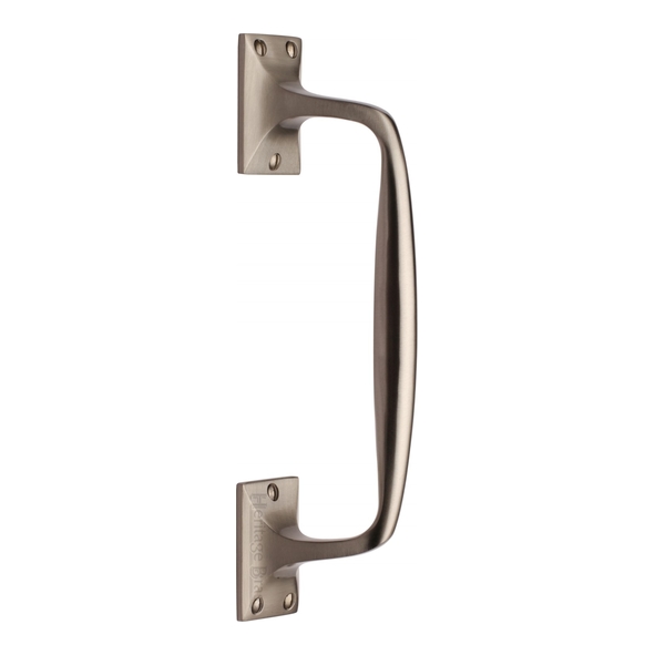 V1150 253-SN • 253mm • Satin Nickel • Heritage Brass Traditional Cranked Pull Handle